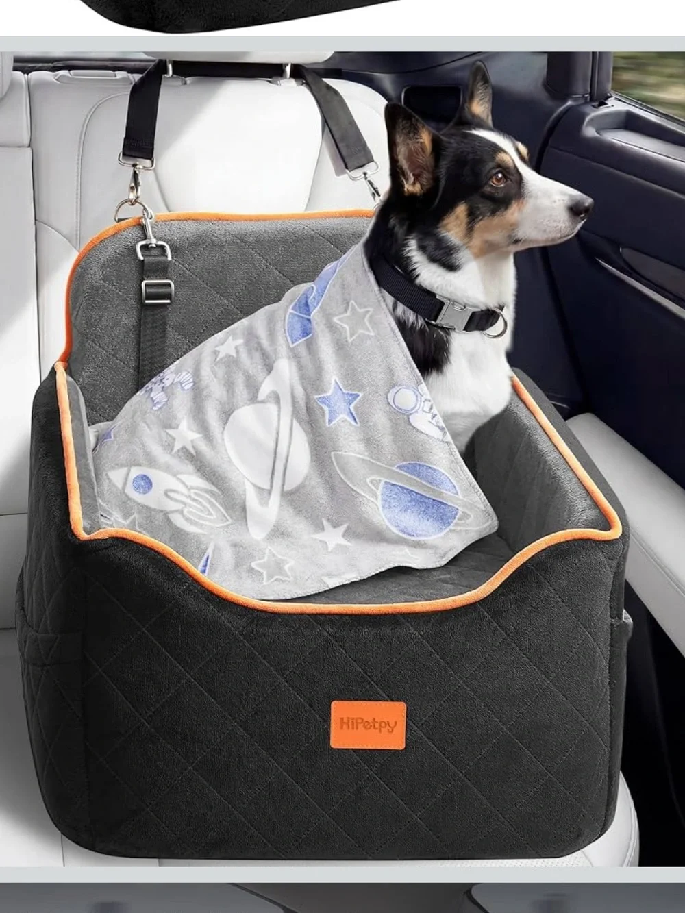 HiPetpy Dog Car Seat/Booster for Dogs up to 30lb, 6